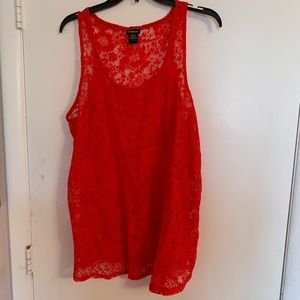 Red Lace Torrid Tank